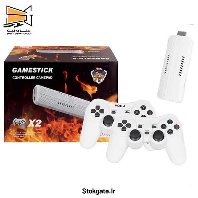 گیم استیک X2 (Gamestick X2) با 20000 بازی داخلی + دو دسته بی‌ سیم